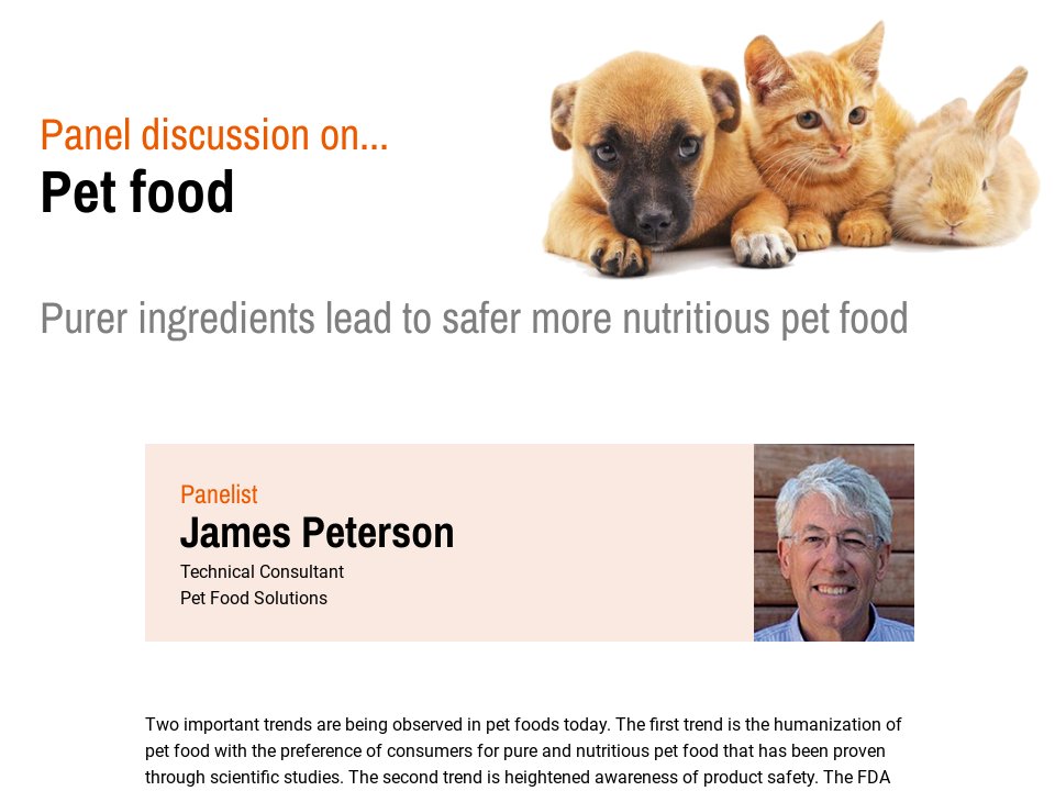 Panel discussion on Pet food Pet Food Solutions AgroFOOD Industry
